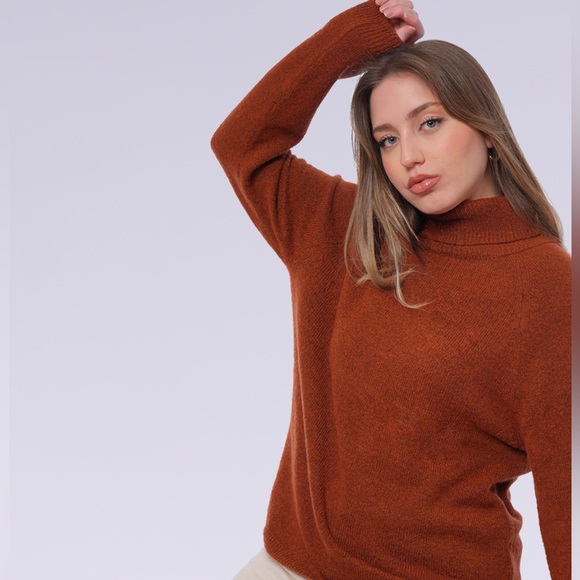 Minark Women’s Sweater Turtleneck Raglan Sleeve - Picture 3 of 5